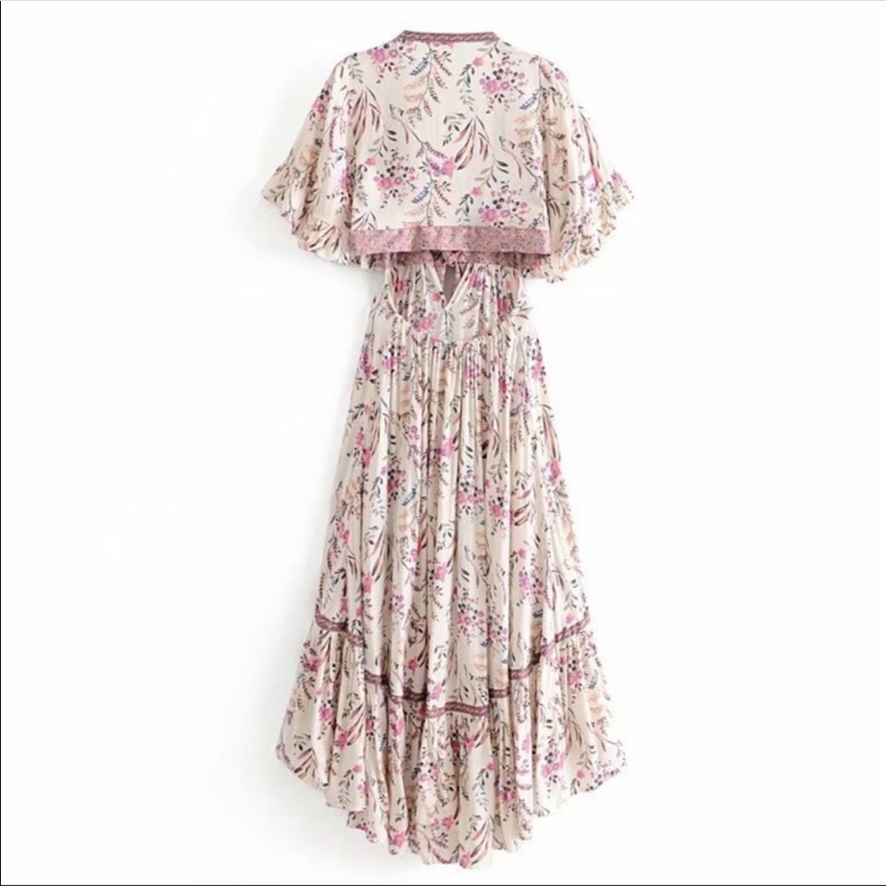 💃🏻Austin Boho Dress Floral Print High Low Dress - Picture 7 of 13